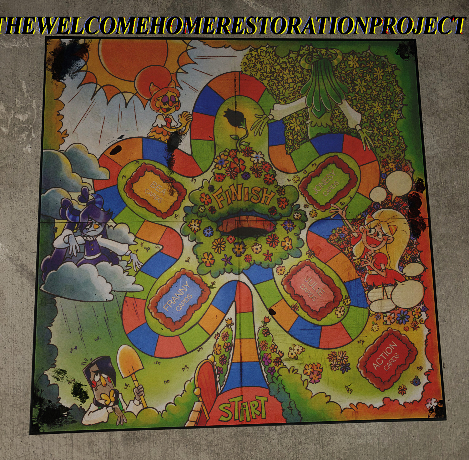 Full view of the game board for Floriography