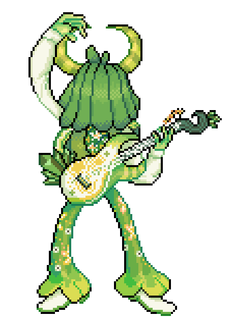 A pixel art illustration of Jonesy